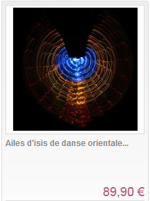 Ailes d'isis de danse orientale lumineuses bleu jaune rouge